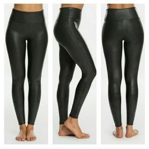 Spanx Faux Leather Leggings - size small petite